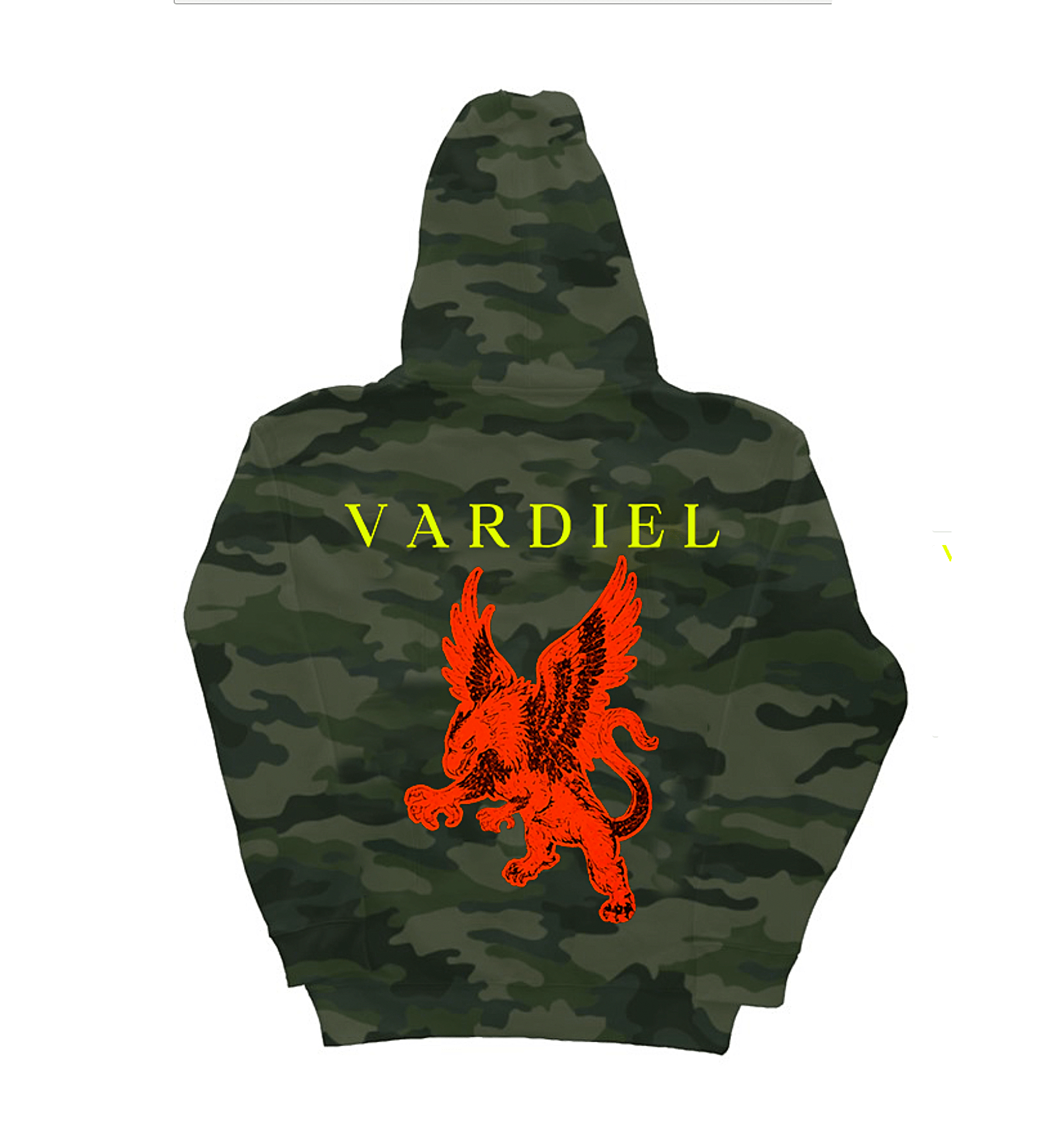 Camo Hoodie Orange Red VARDIEL